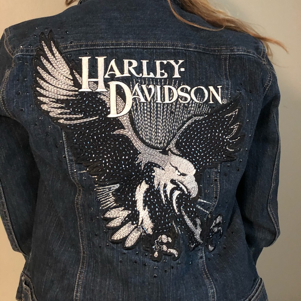 Harley-Davidson denim studded jacket